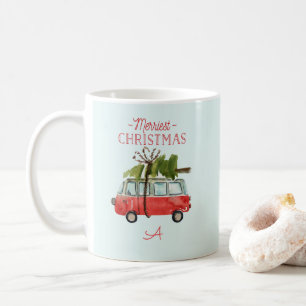 Taza De Café Monograma de la coloración de marble