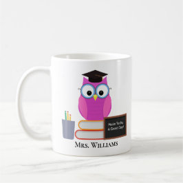 Taza De Café Monograma de la escuela de Personalizado lindo Lec