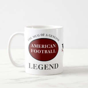 Taza De Café Monograma de la leyenda del fútbol estadounidense 