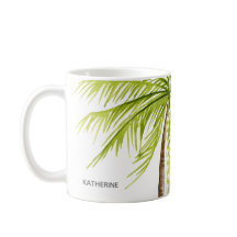 Monograma de la playa de la isla de la palmera