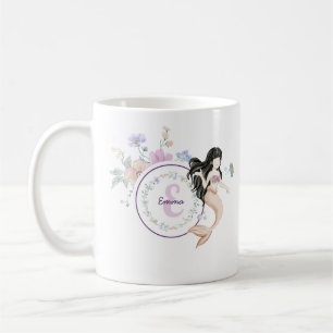 Taza De Café Monograma de las sirenas caprichosas