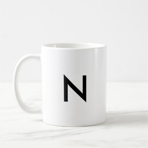 Taza De Café Monograma de letra inicial moderno y elegante Desi