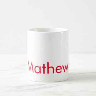 Taza De Café monograma de letra inicial simple añade tu nombre