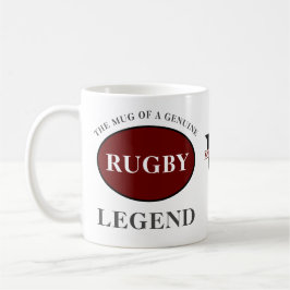 Taza De Café Monograma De Leyenda De Rugby Añadir Su Nombre Cum