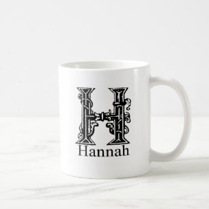Taza De Café Monograma de lujo: Hannah