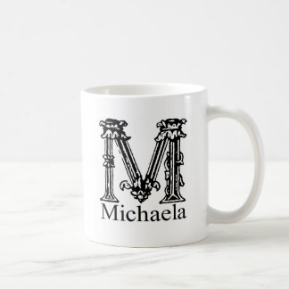 Taza De Café Monograma de lujo: Micaela