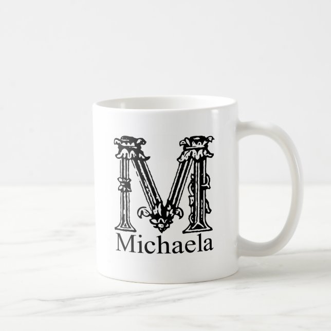 Taza De Café Monograma de lujo: Micaela (Derecha)
