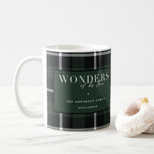 Taza De Café Monograma de mármol de la guirnalda de la acuarela