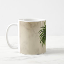 Taza De Café Monograma de Moda de arbolado de palmera tropical