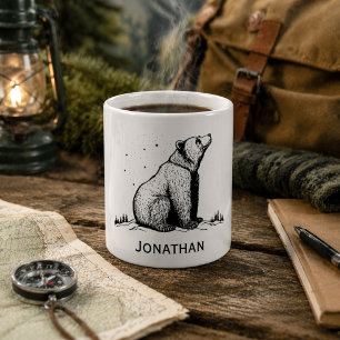 Taza De Café Monograma de naturaleza salvaje