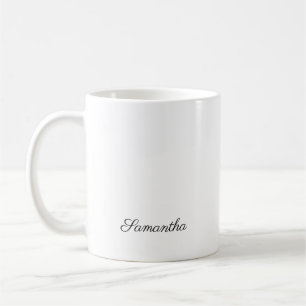 Taza De Café Monograma de nombre de cumpleaños con letra modern