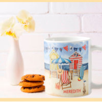 Monograma de nombre oceánico veraniego Shore Beach