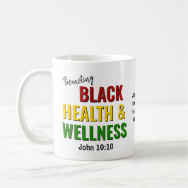 Taza De Café Monograma de Salud y Bienestar del Mes de la Histo