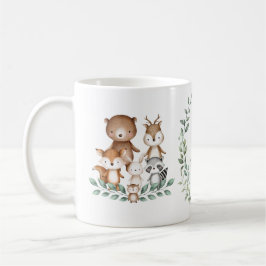 Taza De Café Monograma de silvicultura de animales de la madera