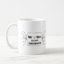 Taza De Café monograma de sr y sra