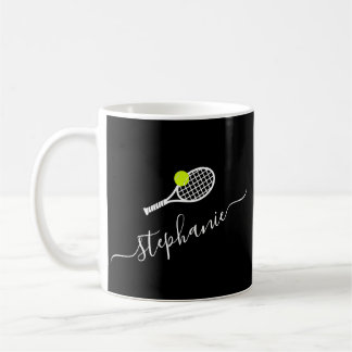 Taza De Café Monograma de tenis personalizado Coffee Mug