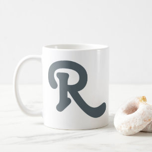 Taza De Café Monograma de tipografía moderna