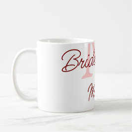 Taza De Café Monograma de tribu de novia rojo simple mini regad