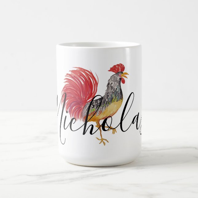 Taza De Café Monograma del Gallo Rojo (Centro)