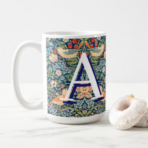 Taza De Café Monograma del "ladrón de fresa" William Morris