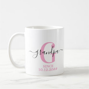 Taza De Café Monograma del nuevo abuelo y el abuelo