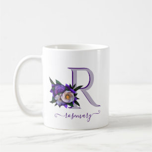 Taza De Café Monograma del Personalizado blanco de la lavadora