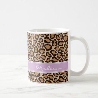 Taza De Café Monograma del Personalizado de impresión púrpura y