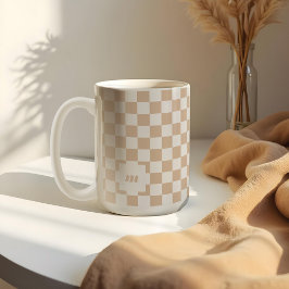 Taza De Café Monograma del Personalizado de patrones controlado