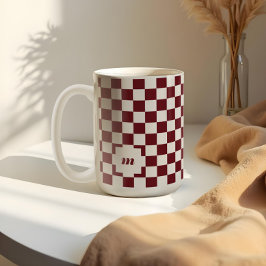 Taza De Café Monograma del Personalizado de patrones controlado