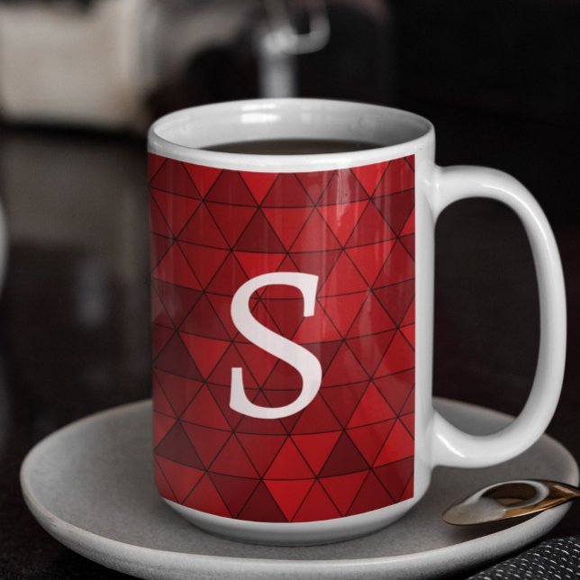 Taza De Café Monograma del Personalizado geométrico de los triá (Subido por el creador)