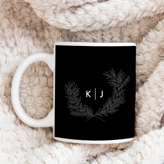 Taza De Café Monograma distintivo negro (Subido por el creador)