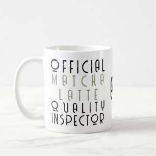 Taza De Café Monograma divertido Matcha Latte apasionado negro