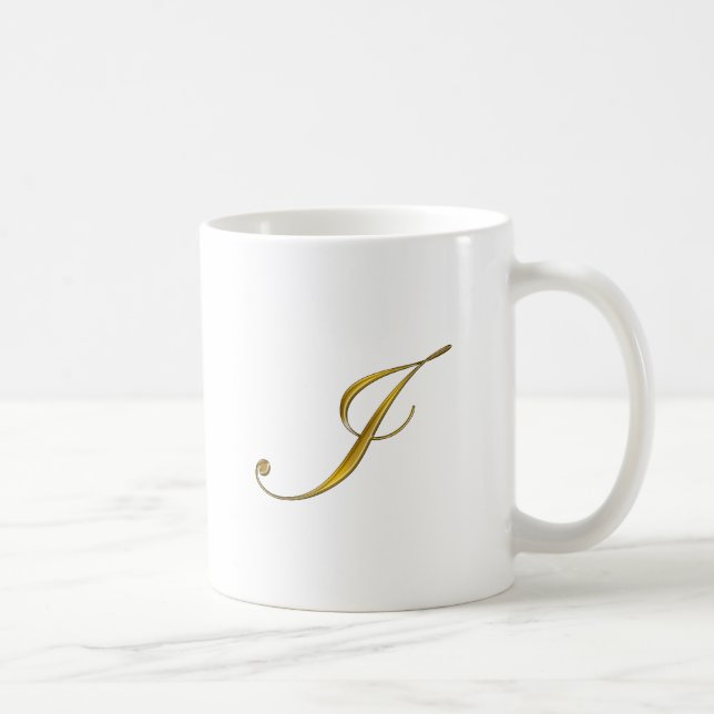 Taza De Café Monograma Dorado I (Derecha)