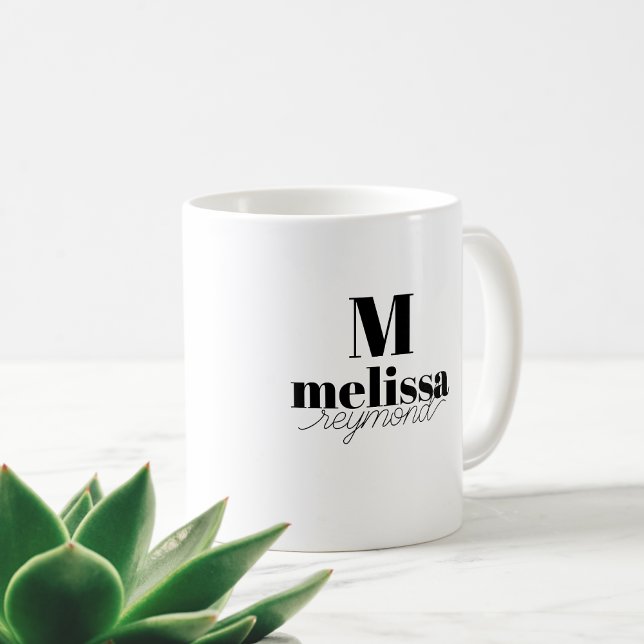 Taza De Café Monograma elegante (Subido por el creador)