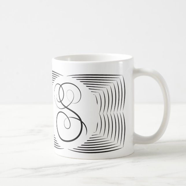 Taza De Café Monograma elegante de S (Derecha)