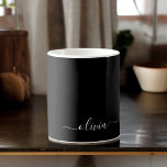 Taza De Café Monograma elegante Minimalista blanco negro y mode<br><div class="desc">Presentamos nuestra Colección de Monogramas Modernos Minimalistas en Blanco y Negro: Adopte la simplicidad y la sofisticación con nuestros diseños minimalistas, curados para elevar su estilo sin esfuerzo. Esta colección, elaborada con gran interés para la estética moderna, presenta elegantes diseños en blanco y negro acentuados por monogramas personalizados. Desde papel...</div>