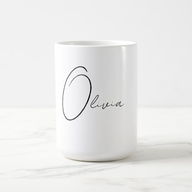 Taza De Café Monograma elegante personalizado (Centro)