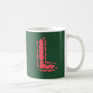 Taza De Café Monograma espeluznante que se enfrenta al rosa con