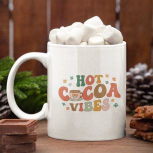 Taza De Café Monograma festivo de Navidad