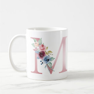 Taza De Café Monograma floral M Mug