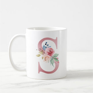 Taza De Café Monograma floral S Mug