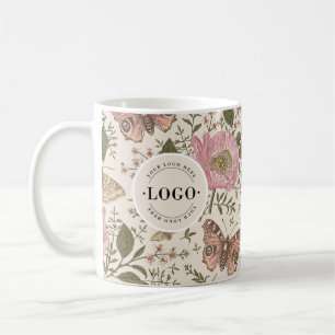 Taza De Café Monograma florero botánico moderno