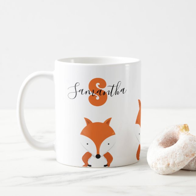 Taza De Café Monograma Fox (Con donut)