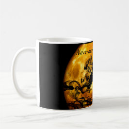 Taza De Café Monograma Guay 'Nevermore' Raven Halloween