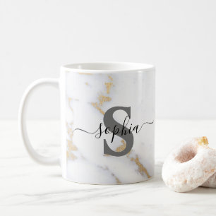 Taza De Café Monograma inicial de Personalizado personalizado c