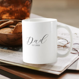 Taza De Café Monograma minimalista   Tipo de letra de script   