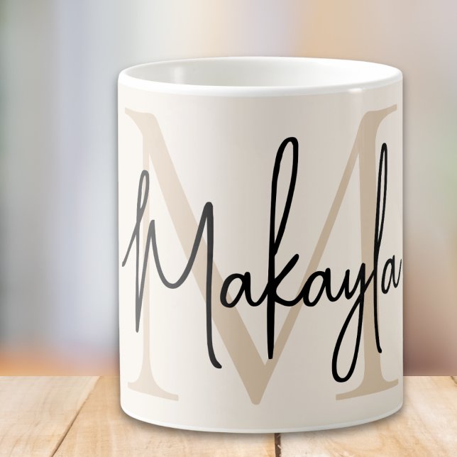 Taza De Café Monograma Moderna  (Subido por el creador)