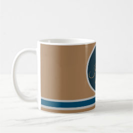 Taza De Café Monograma moderno azul claro