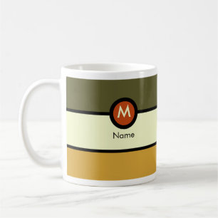 Taza De Café Monograma moderno café Mug