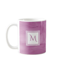 Monograma moderno de mármol sutil morado simple